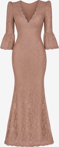 Robe GODDIVA en beige : devant