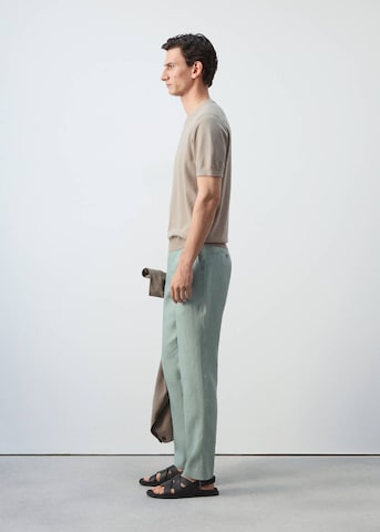 MANGO MAN Slimfit Hose 'Oyster' in Grün