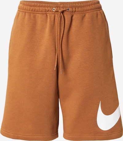 29-30 dydžio Kelnės 'CLUB' iš Nike Sportswear, spalva – ruda (konjako) / balta, Prekių apžvalga