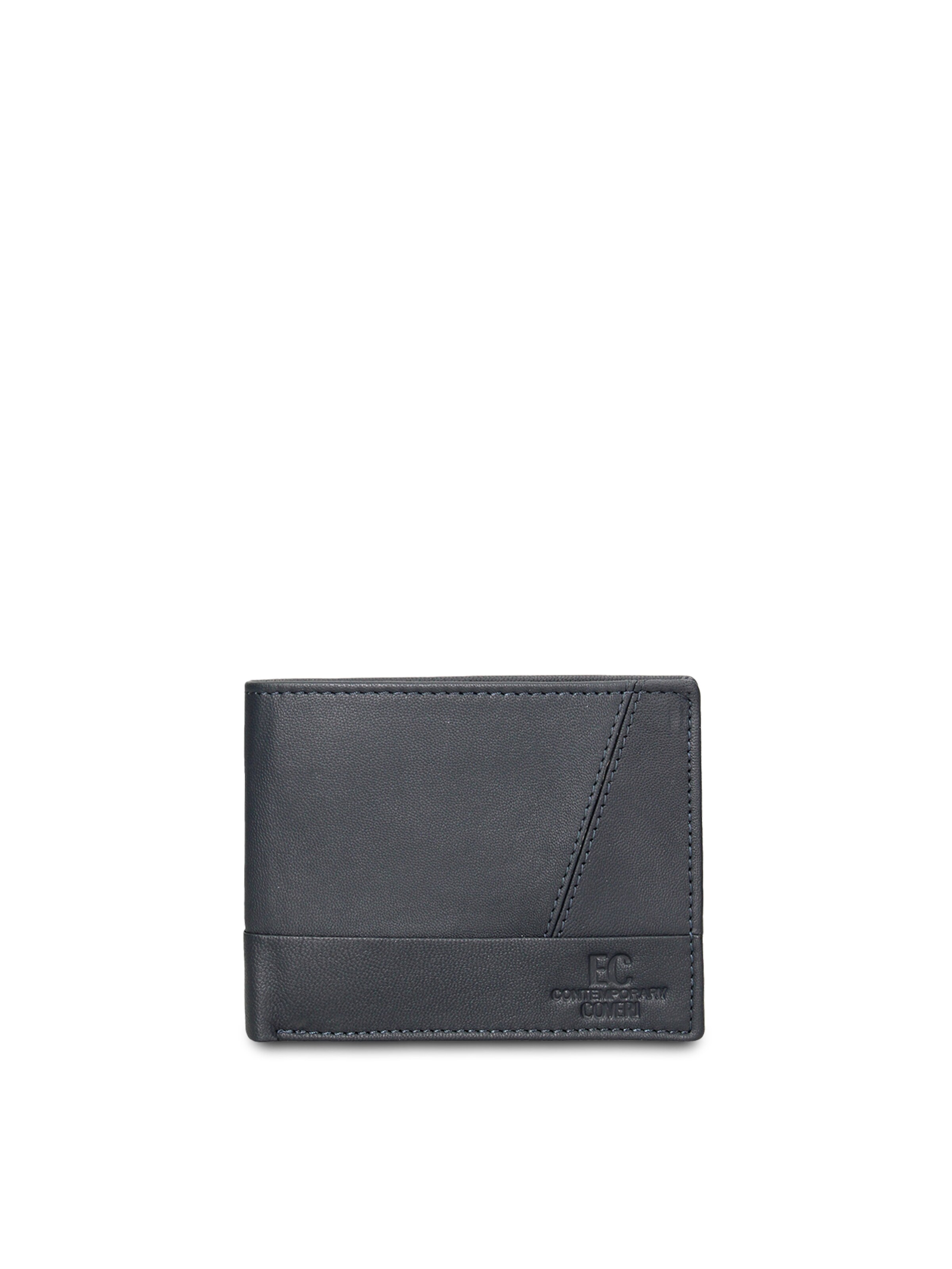 Portamonete 'Portafoglio uomo vera pelle blu - Erebor Prime minimalista' di Coveri Collection in blu: frontale