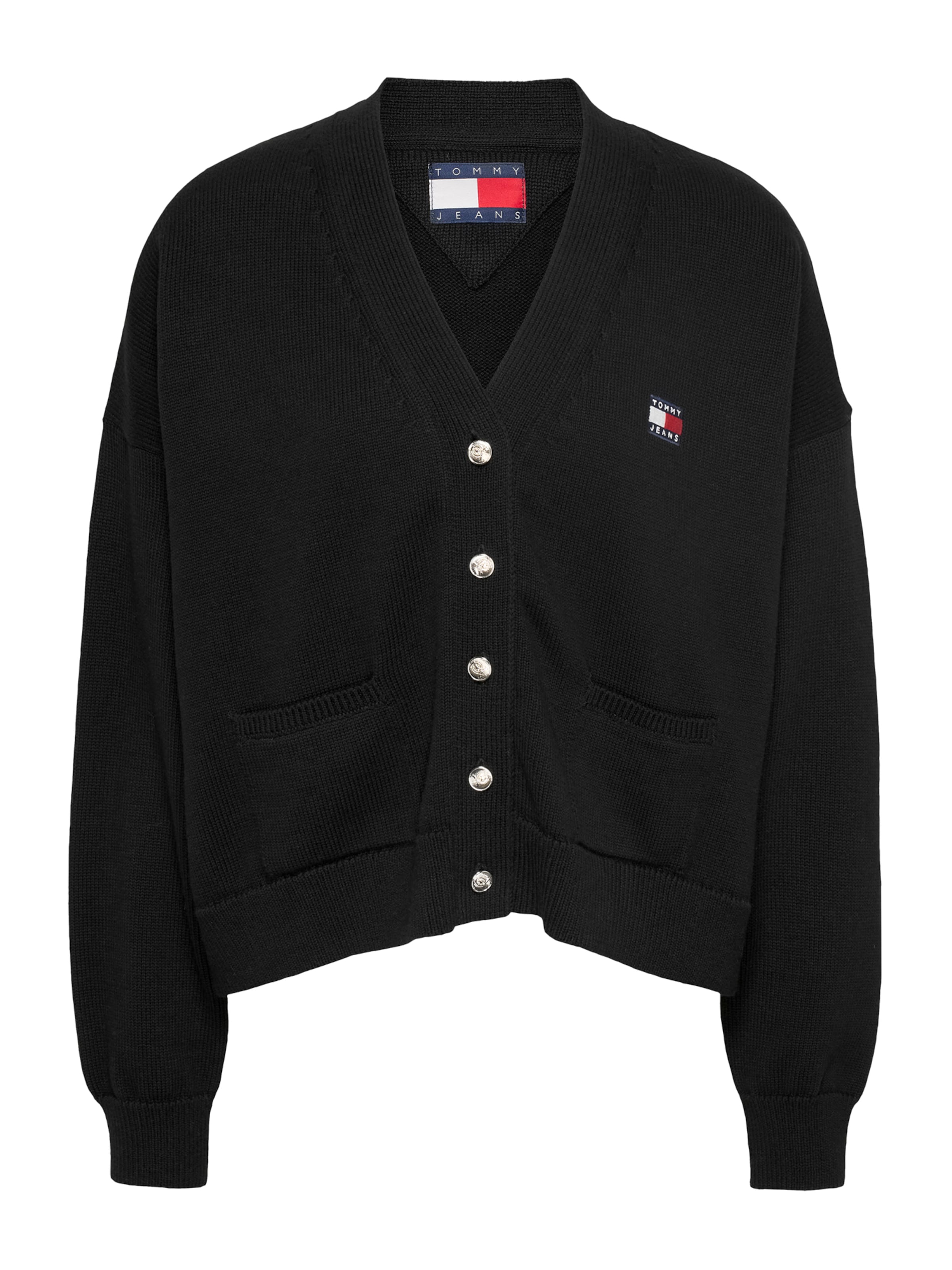 Cardigan Tommy Jeans en noir : devant