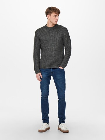 Only & Sons - Pullover 'Nazlo' em cinzento