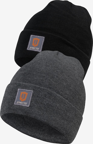 INDICODE JEANS Beanie 'Vulcano' in Grey: front