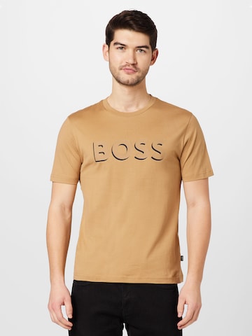 BOSS Black Shirt 'Tiburt' in Beige: front