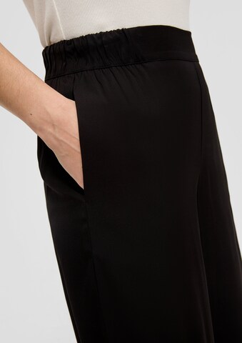 s.Oliver BLACK LABEL Wide leg Broek in Zwart