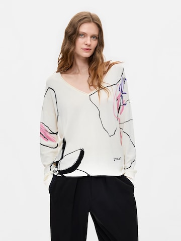 Desigual Pulóver - fehér: elől