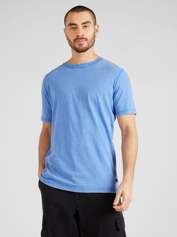 T-Shirt QS en bleu : devant