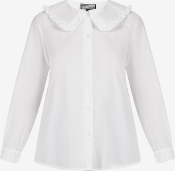 DreiMaster Vintage Blouse in Wit: voorkant