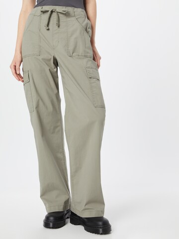 Regular Pantalon cargo HOLLISTER en vert : devant