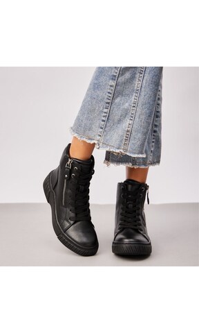 Ital-Design Lace-Up Ankle Boots in Black