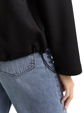 TOM TAILOR DENIM Sweatshirt in Black