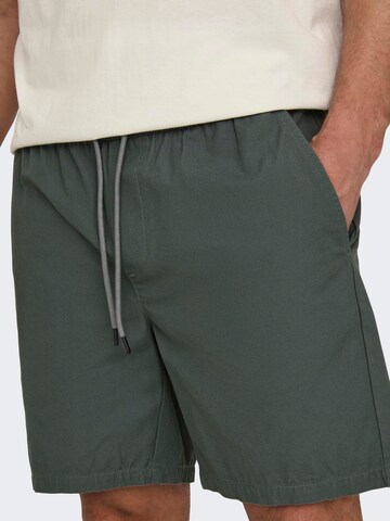 Regular Pantaloni 'Tel' de la Only & Sons pe verde