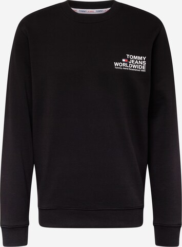 Tommy Jeans Sweatshirt in Black: front