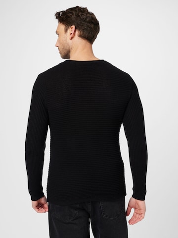 JACK & JONES Sweter 'PHIL' w kolorze czarny