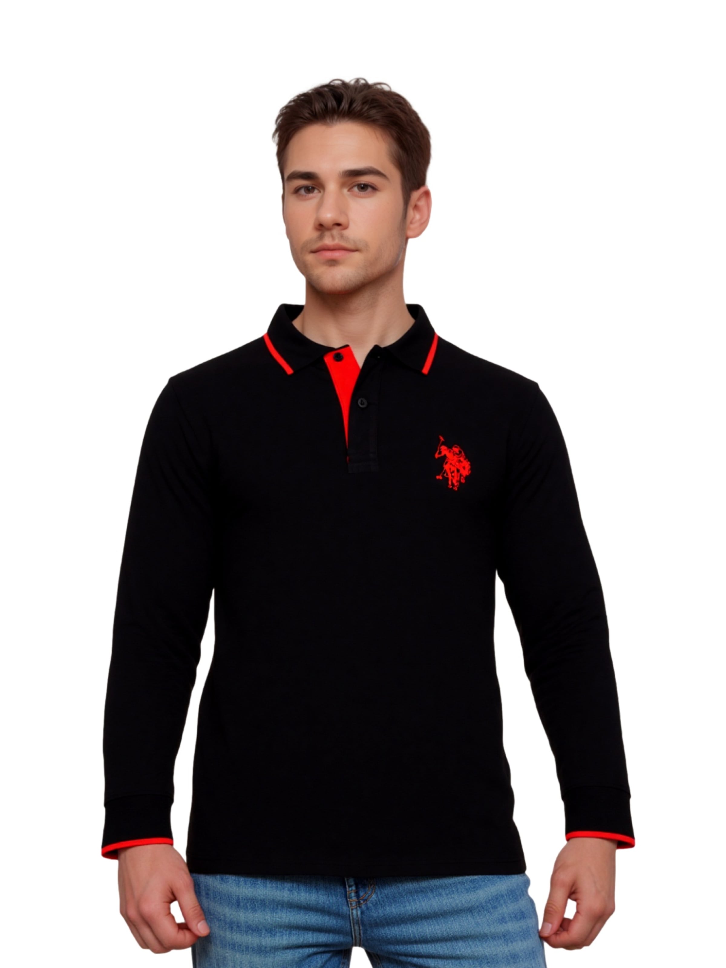 U.S. POLO ASSN. Shirt in Black: front