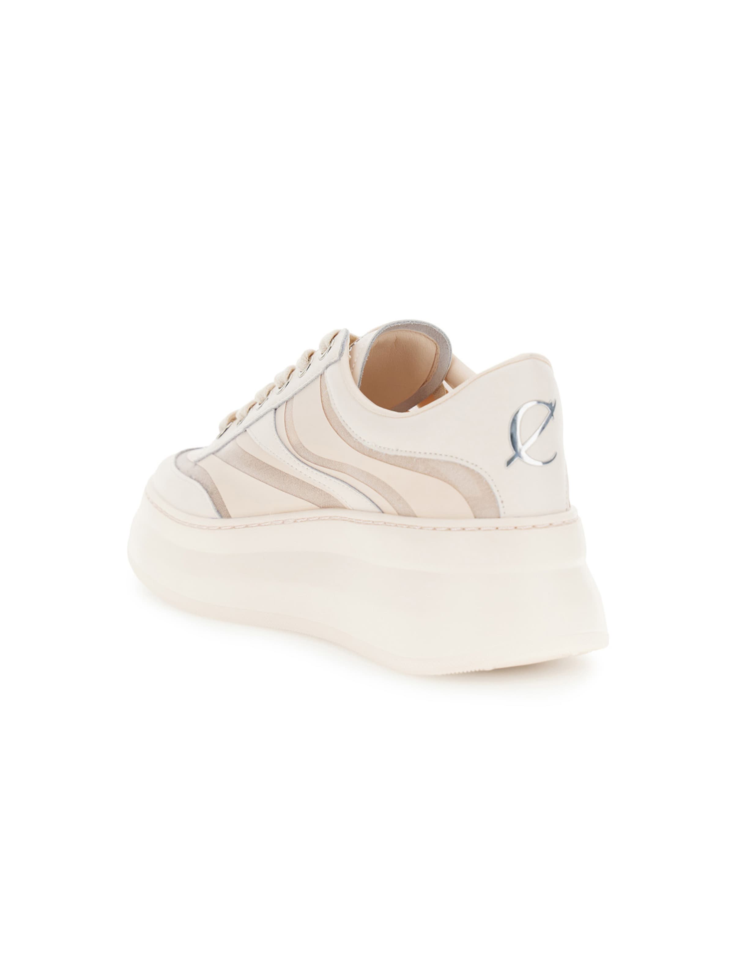 CAFè NOIR Platform trainers in Beige