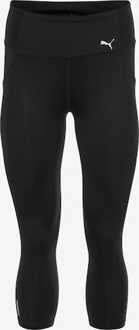 Skinny Pantalon de sport PUMA en noir : devant