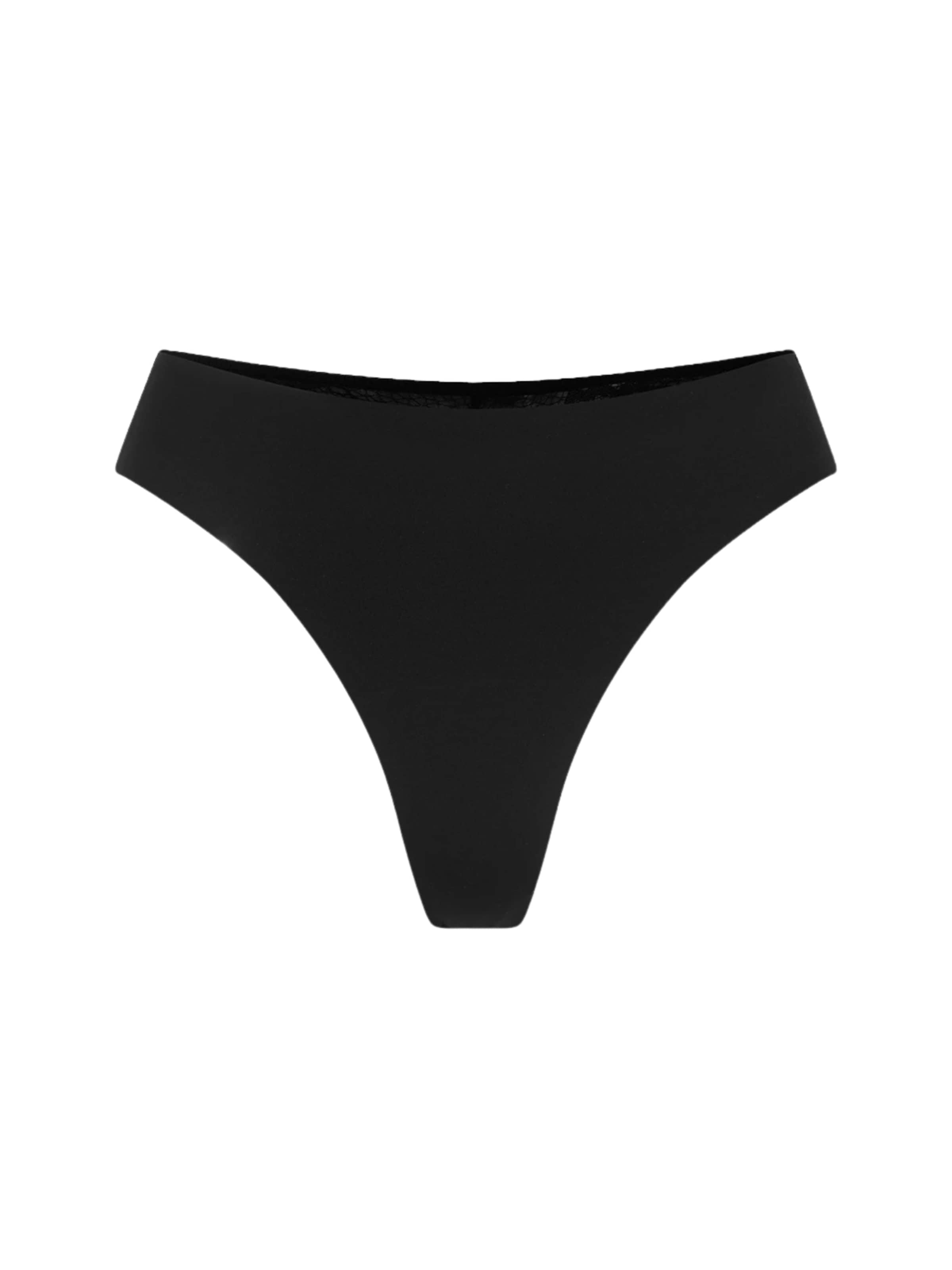 cfab (formerly creamy fabrics) String 'Tanga mit Spitze'‌‌‌‌‌‌‌ in Schwarz: Vorderseite