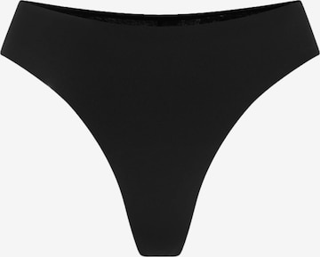cfab (formerly creamy fabrics) String 'Tanga mit Spitze' in Schwarz: Vorderseite