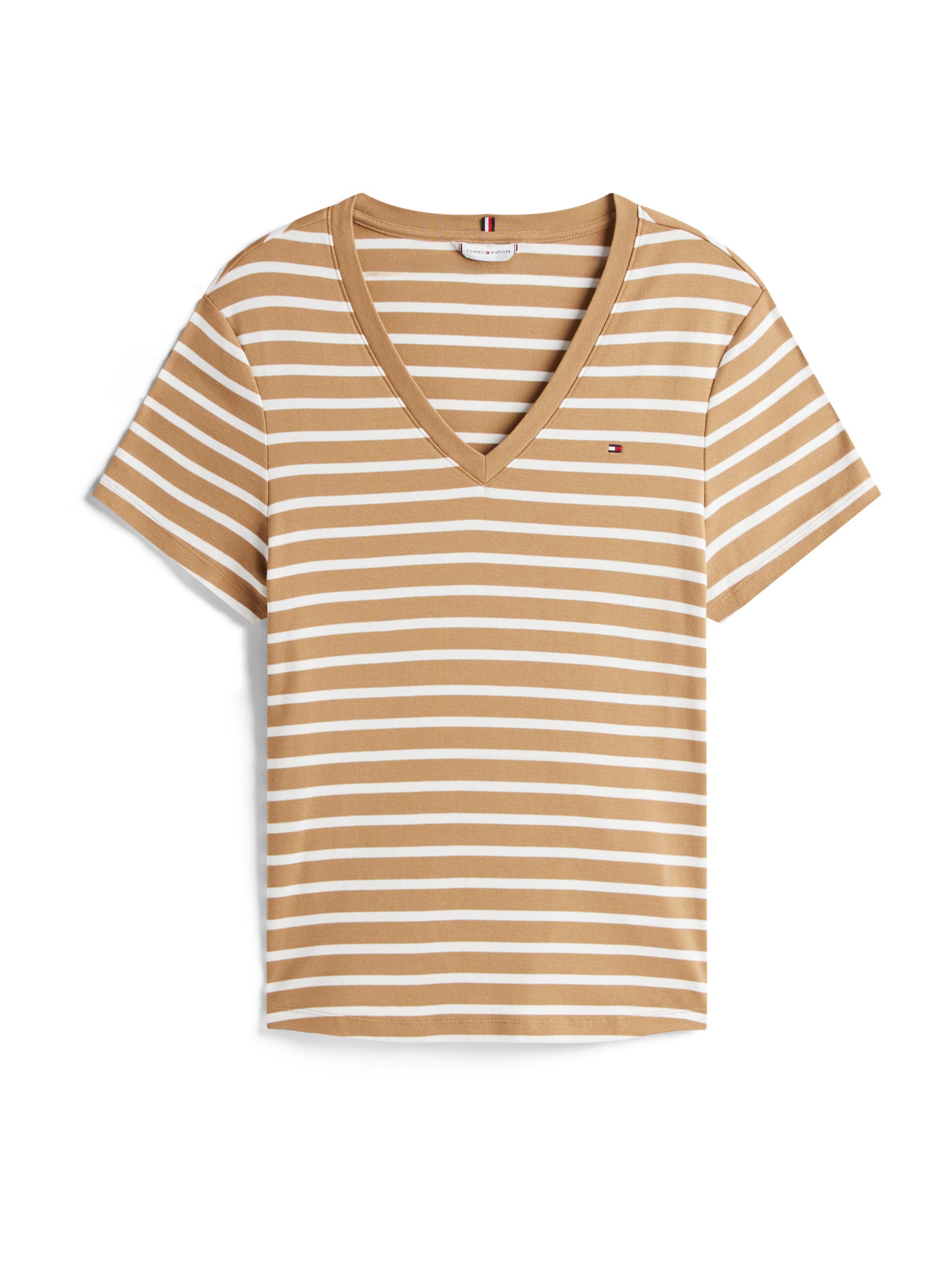 Tommy Hilfiger Curve Tričko – hnědá: přední strana