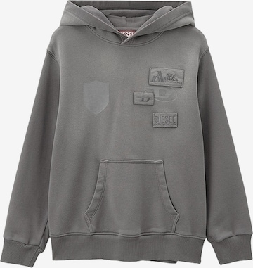 Felpa 'Felpa cappuccio grigia per bambino' di DIESEL in grigio: frontale