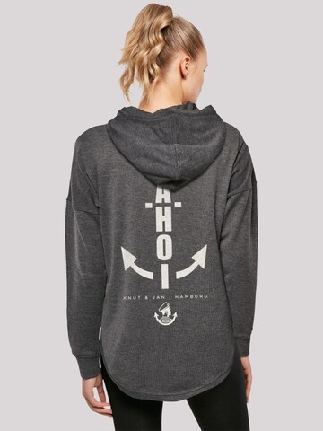 F4NT4STIC Sweatshirt 'Ahoi Anker Knut & Jan Hamburg' in Grey: front