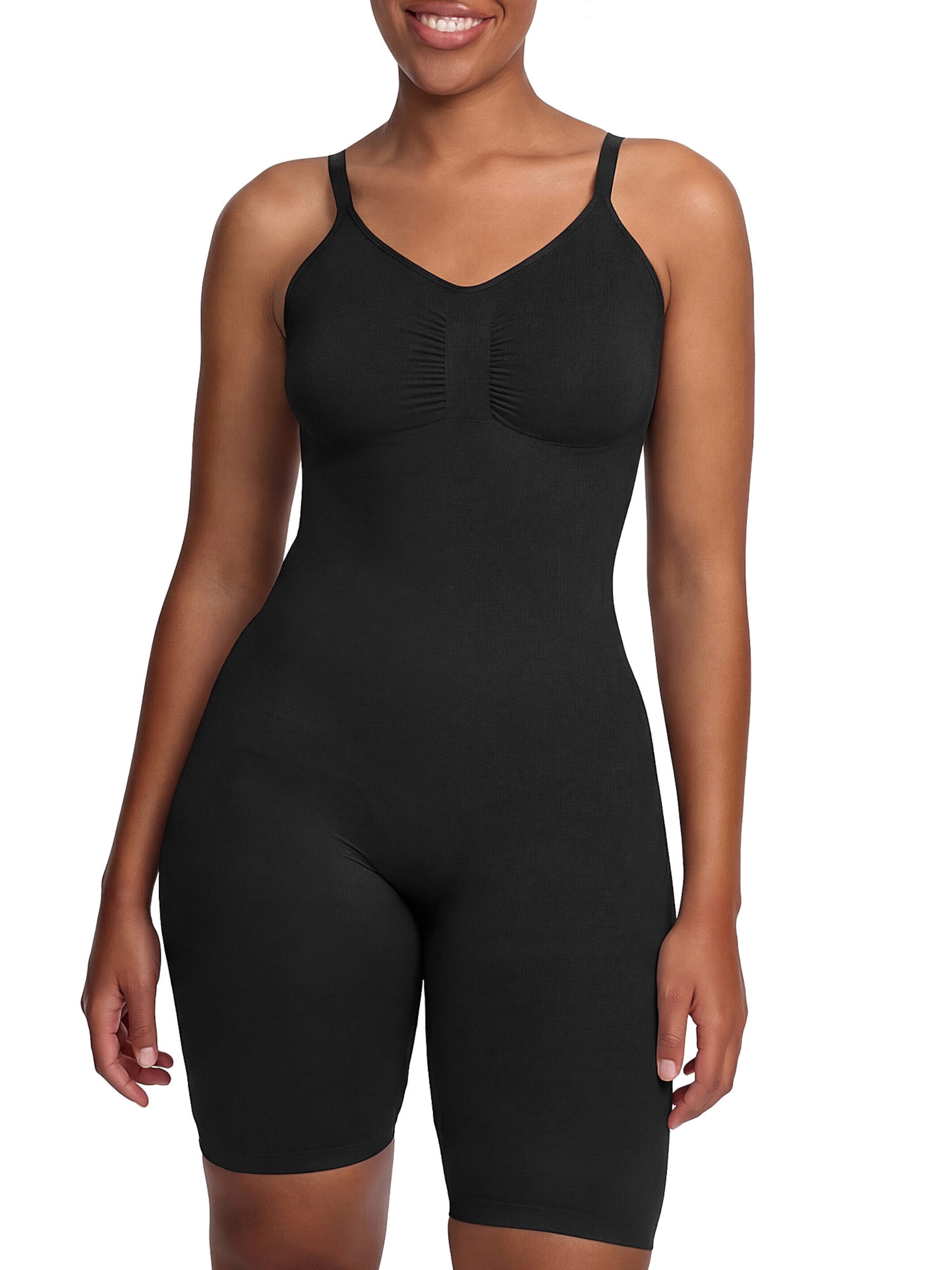 cfab by creamy fabrics Shapingbody 'Bodysuit Sculpting Shapewear mit Shorts' in Zwart: voorkant