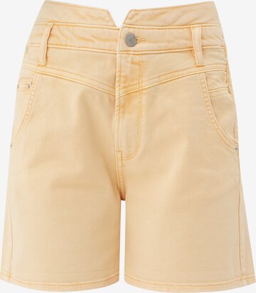 QS Regular Jeans in Yellow: front