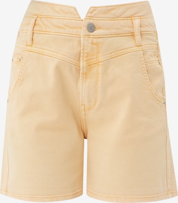 QS Regular Jeans in Yellow: front