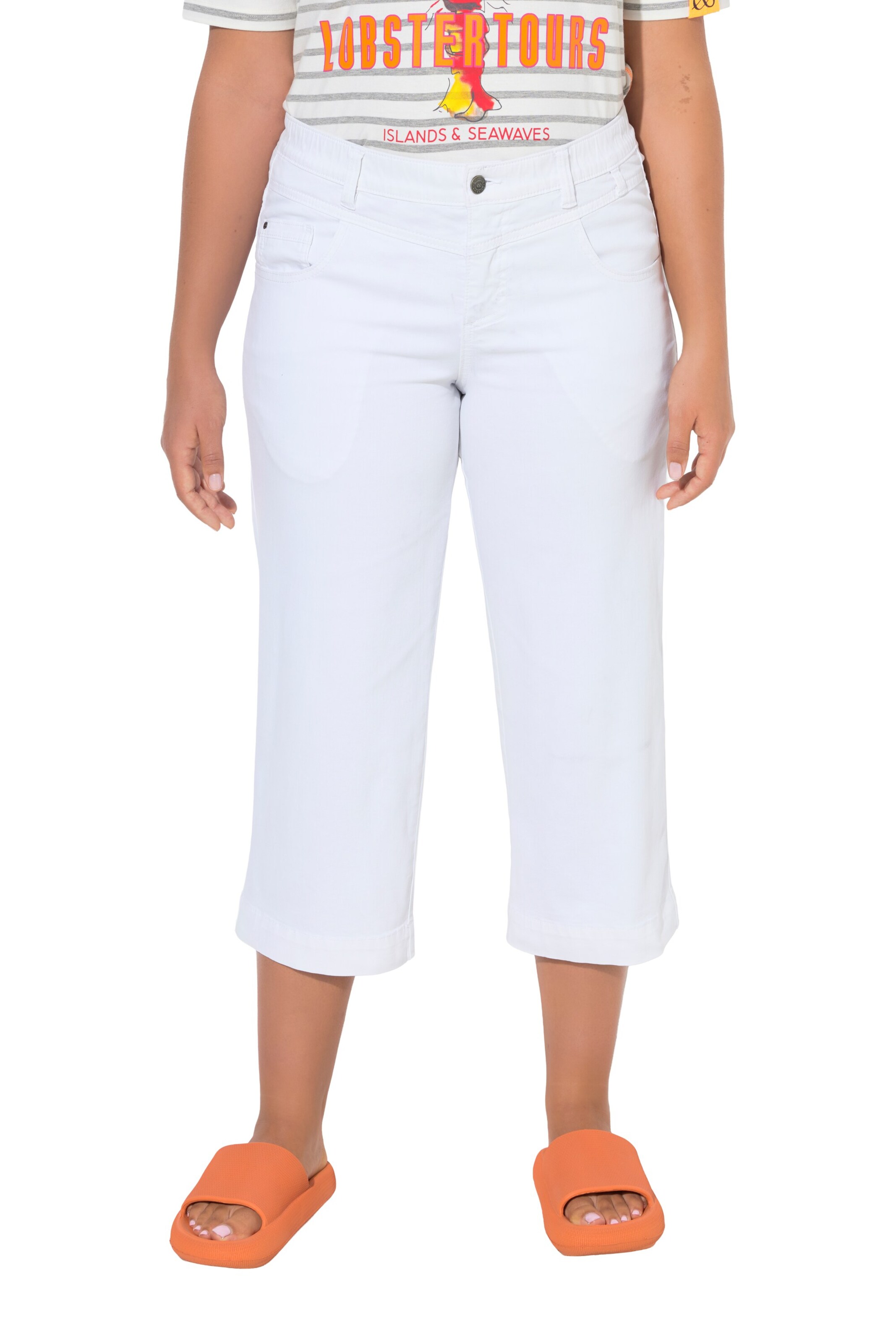 LAURASØN Wide Leg Jeans in Weiß: Vorderseite