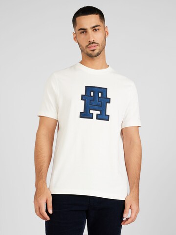 Tricou de la TOMMY HILFIGER pe alb: față