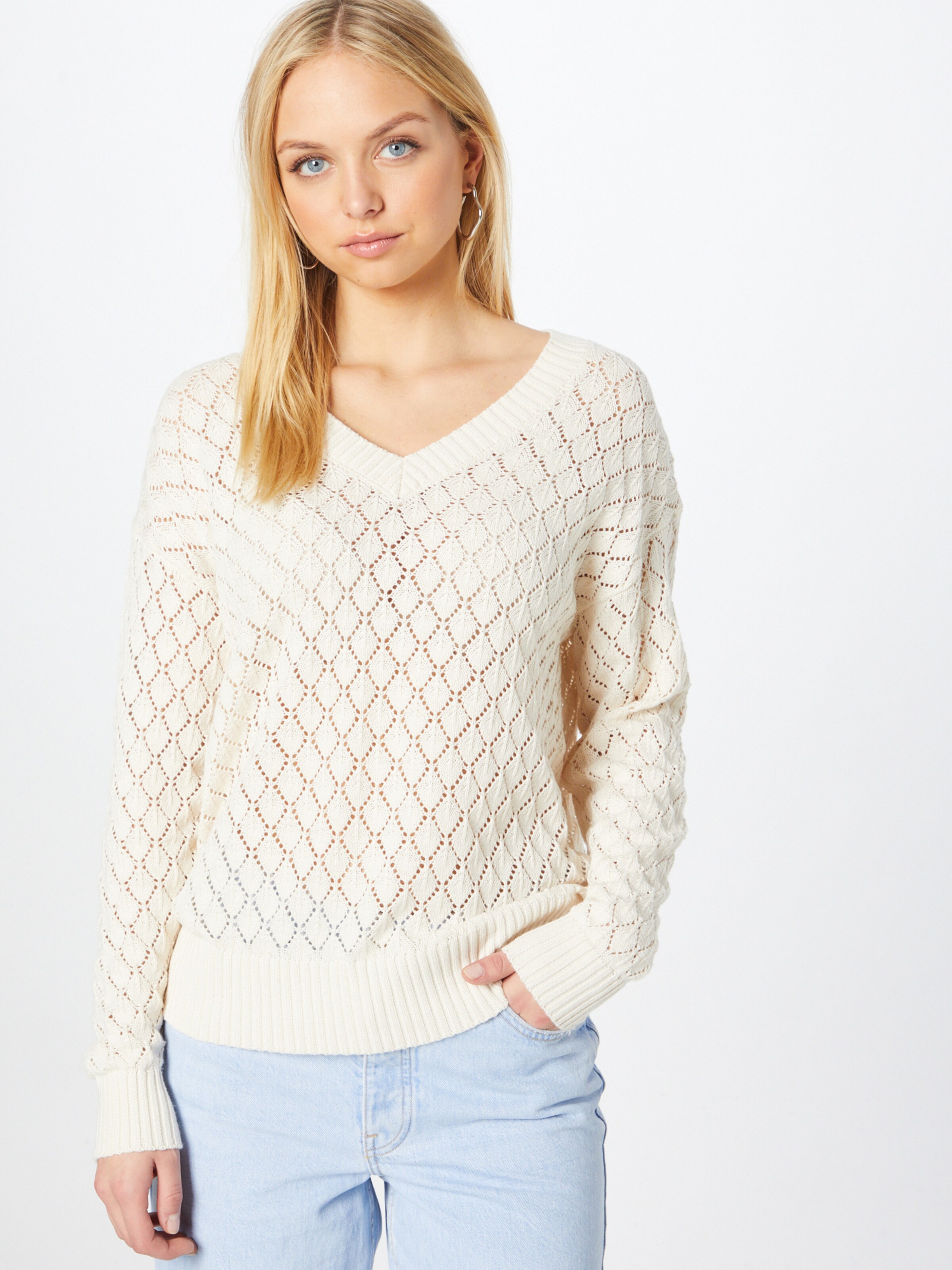 Frauen Pullover & Strick ICHI Pullover 'LALUHA' in Creme - JN12760 Frauen Pullover & Strick ICHI Pullover 'LALUHA' in Creme - JN12760