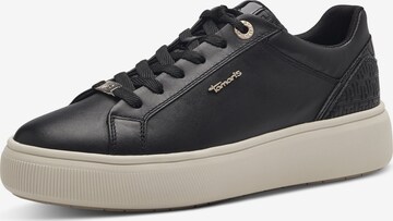 Baskets basses Tamaris en noir : devant