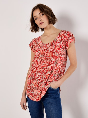 Chemisier Apricot en rouge : devant