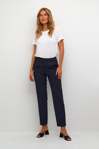 Kaffe Regular Pleated Pants 'Sakura' in Blue