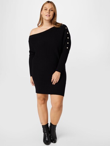 River Island Plus Knitted dress in Black