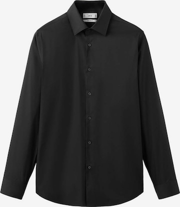 MANGO MAN Super Slim Fit Hemd 'Emotion' in Schwarz: Vorderseite