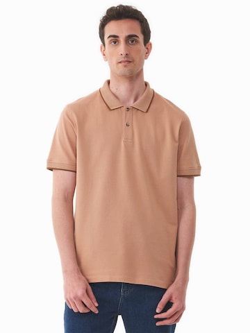 Organication Poloshirt in Beige: Vorderseite