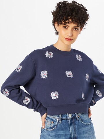 Tommy Jeans Sweatshirt in Blue: front