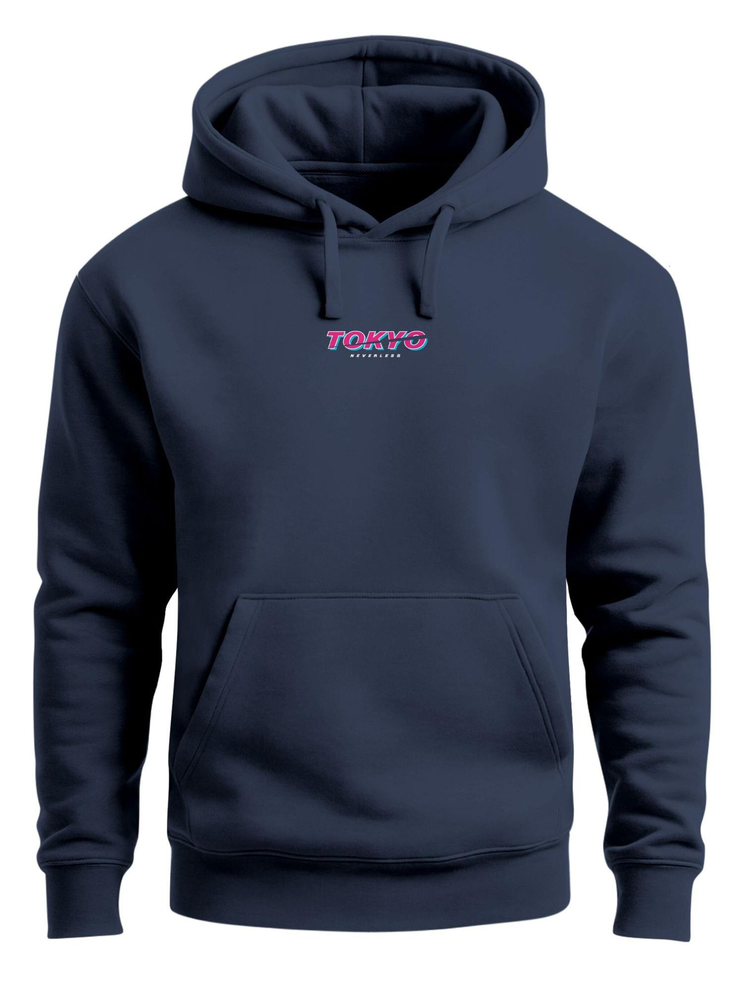 Neverless Sweatshirt 'Tokyo Drift'‌‌‌‌‌‌‌ in Blau: Vorderseite