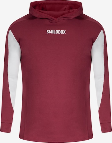 Sweat-shirt 'Maison' Smilodox en rouge : devant