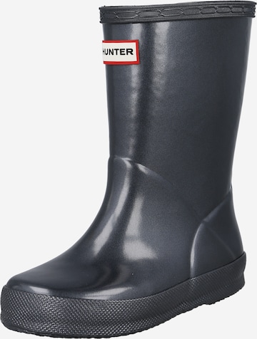 HUNTER Rubber Boots in Black: front