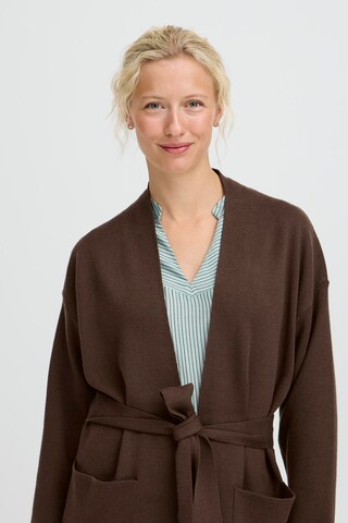 b.young Gebreid vest 'BYMIRAN' in Bruin