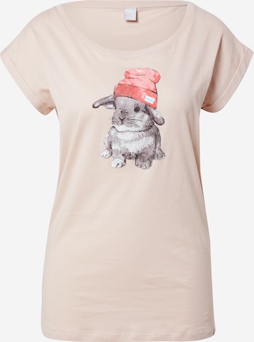 Iriedaily T-Shirt 'It Hasi' in Pink: predná strana