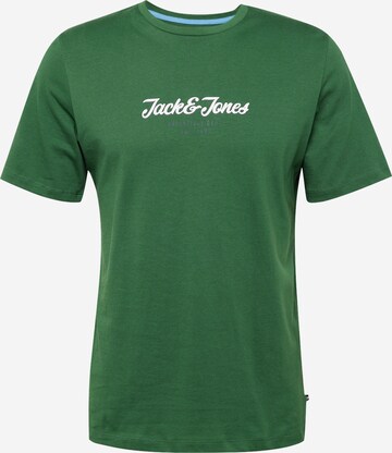 JACK & JONES Тениска 'HENRY' в зелено: отпред