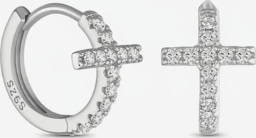 Cala Rose Earrings in Silver: front