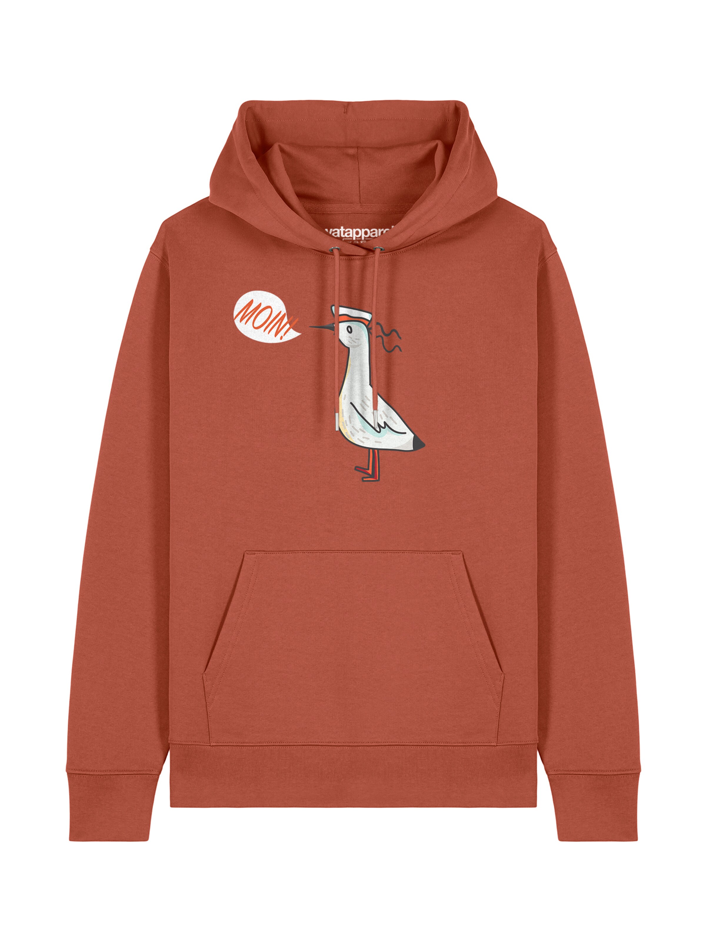 Sweat-shirt 'Moin Seagull' Watapparel en marron : devant