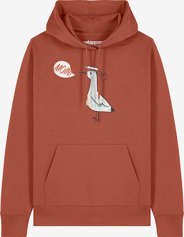 Sweat-shirt 'Moin Seagull' Watapparel en marron : devant