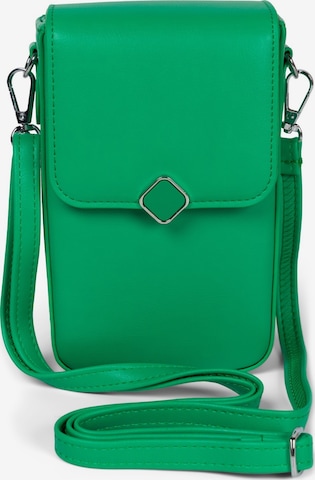 styleBREAKER Umhängetasche 'Box Bag Umhängetasche Uni' in Grün: Vorderseite