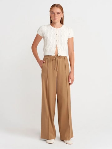 Dilvin Wide leg Pants in Brown